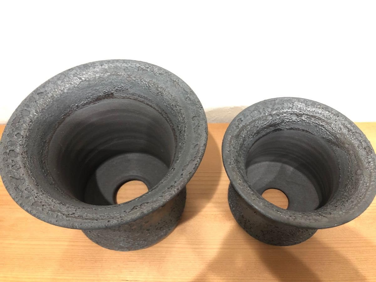 2個セット!! 鶴仙園別注 かみ山陶器 クレーターグレー 2個セット!! 鶴仙園別注 かみ山陶器 クレーターグレー